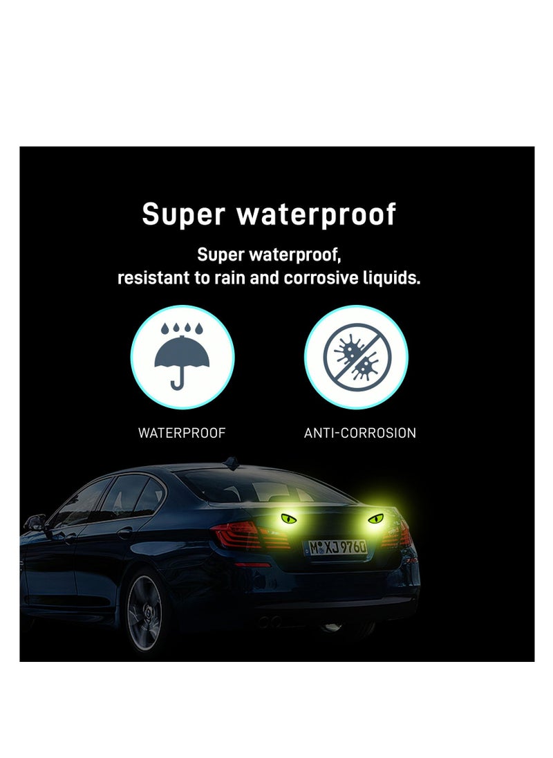 Generic Night Safety Reflective Car Stickers Funny Caution Decals for SUV Truck and Bicycle 2 Pairs Bright Yellow  - Image 5
