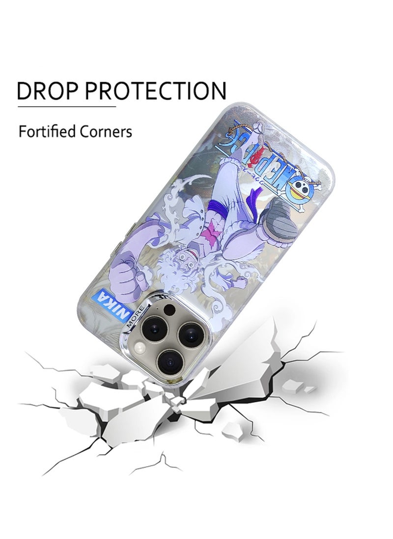 X-level iPhone 15 Pro Max Protective Case Cover PC Hard Phone with Anime One Piece Nika pattern, Anti-Scratch Shockproof Protective iPhone 15 Pro Max Mobile Accessories Protector for Women Men  - Image 3
