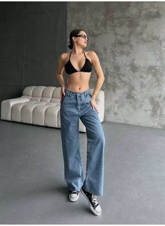 PUPOOL Palazzo Jeans Pantalon - Blue  - Image 1