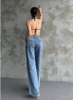 PUPOOL Palazzo Jeans Pantalon - Blue  - Image 4