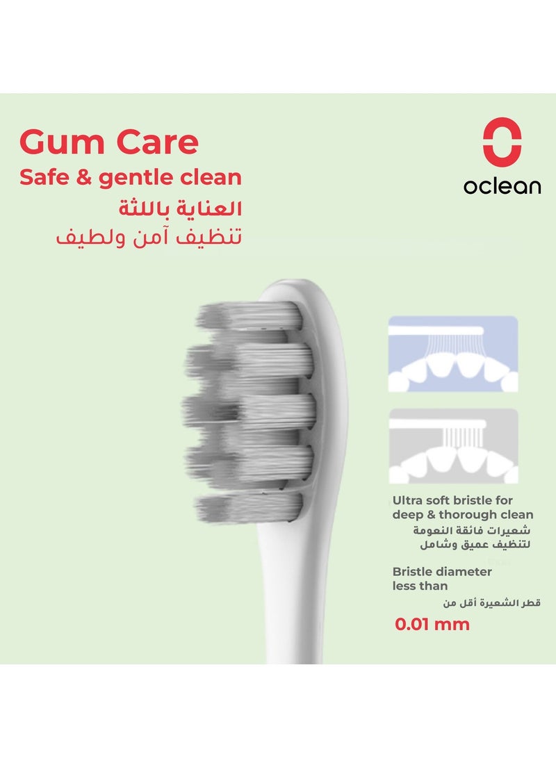 Oclean Brush Head — Black — Versatile Daily Clean - Professional Clean P1c5 W - Shape Medium - Soft Bristles - 2 - Pack - Image 5