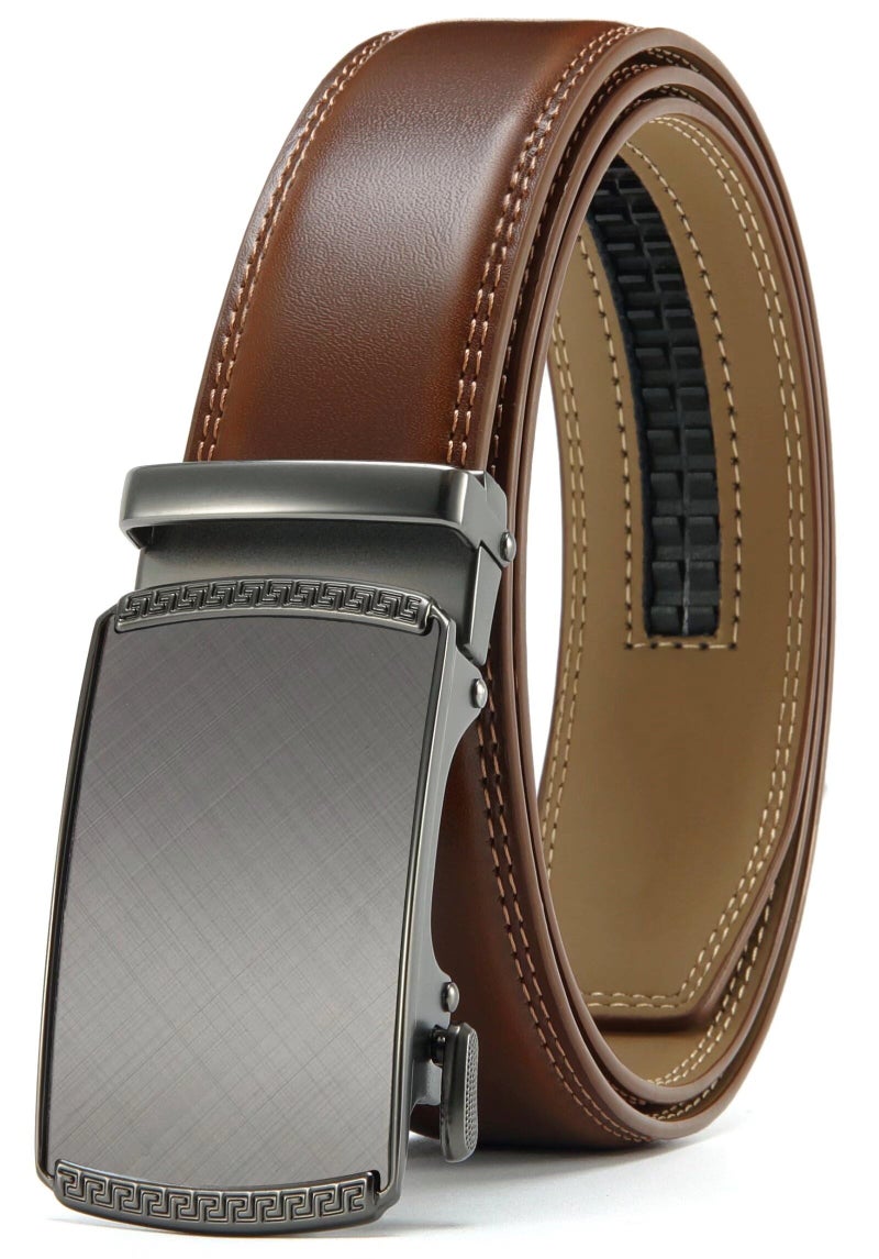 CHAOREN CHAOREN Ratchet Belt for Men - Mens Belt Leather 1 3/8" for Casual Jeans - Micro Adjustable Belt Fit Everywhere  - Image 1