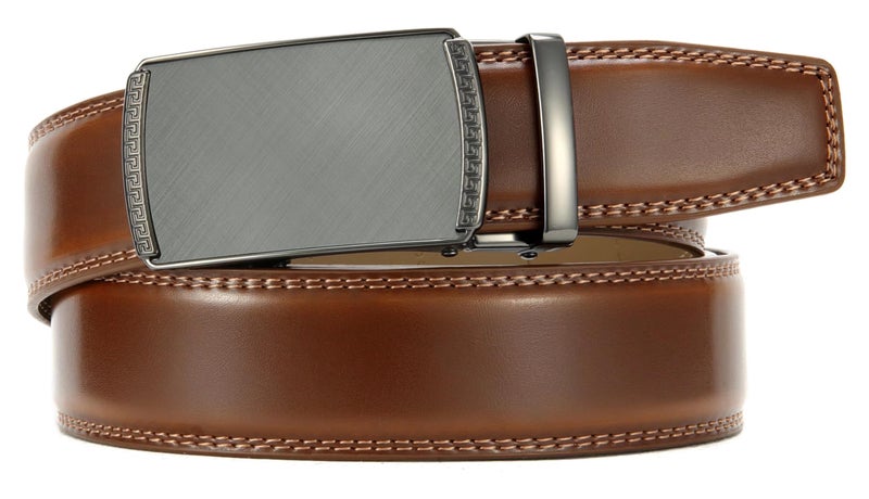 CHAOREN CHAOREN Ratchet Belt for Men - Mens Belt Leather 1 3/8" for Casual Jeans - Micro Adjustable Belt Fit Everywhere  - Image 2
