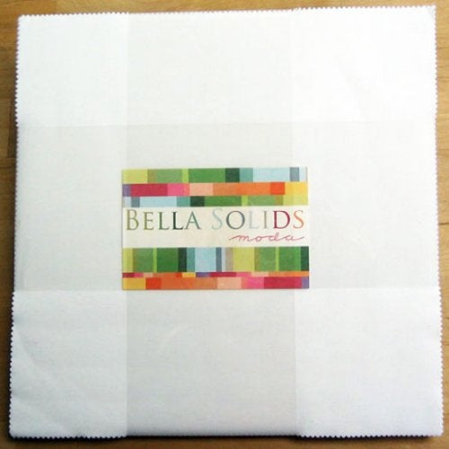 MODA Bella Solids White Layer Cake 42 10inch Squares Moda Fabrics 9900LC 98