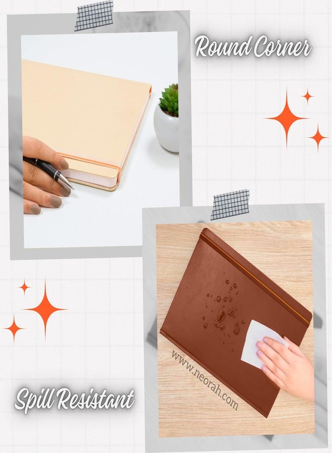 NEORAH - A4 Dot Grid Notebook - Dotted Journal - 160 Pages- 110 GSM- (29.7 cm x 21.0 cm) - 2026 Office Notebook, Hardcover - Planner - Completely Handmade, BUJO, Diary for women and men-AFTERGLOW - Image 5