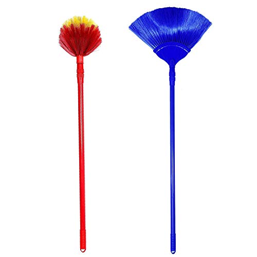Improvhome Plastic Ceiling Jala Cobweb Cleaning Broom with Microfibre Duster (Color May Vary), 10 cm - Image 1