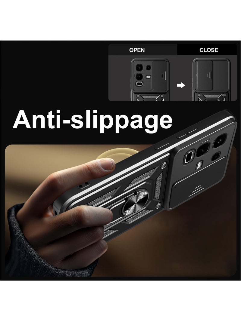 Phone Cover for Infinix Note 50s 5G with Slide Camera Cover Drop Protective Phone Case with Magnetic Car Mount Holder - Image 5