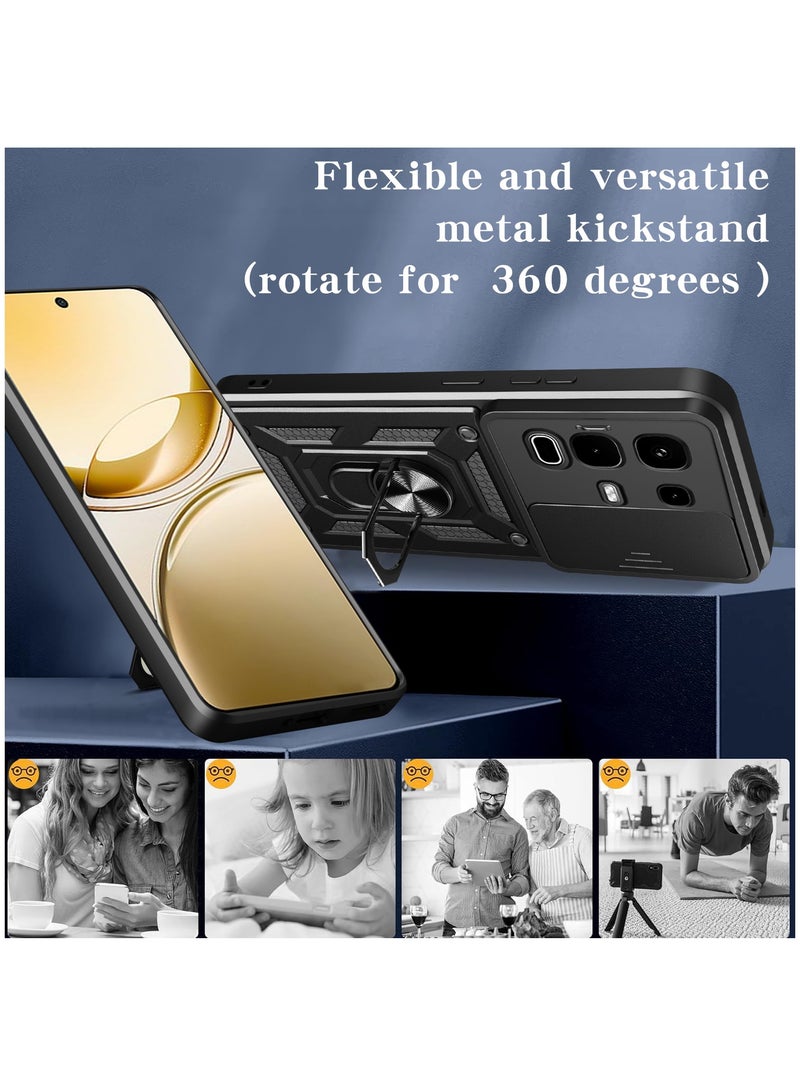 Phone Cover for Infinix Note 50s 5G with Slide Camera Cover Drop Protective Phone Case with Magnetic Car Mount Holder - Image 4