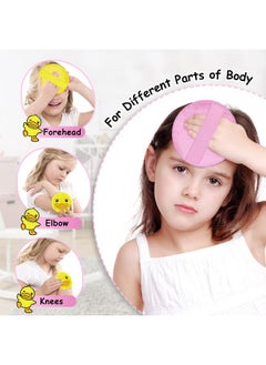 CONBELLA Kids Ice Packs for Injuries Reusable 2 Packs Cold or Warm Compress Gel Bead Cooling Packs with Strap for Neck Head Fever Wisdom Teeth Recovery First Aid 4.9 Inch  - Image 3