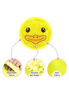 CONBELLA Kids Ice Packs for Injuries Reusable 2 Packs Cold or Warm Compress Gel Bead Cooling Packs with Strap for Neck Head Fever Wisdom Teeth Recovery First Aid 4.9 Inch  - Image 5