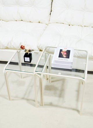Simple Modern Square Mother-and-Child Tea Table Combination, Tempered Glass Metal Frame Coffee Tea Table - pzsku/ZB563C5DEA1F4DFC1F883Z/45/_/1735610540/8673c786-e7da-4d67-a18e-bb853d595d76