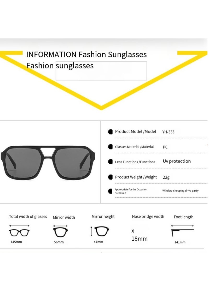 General Retro 70s Square Aviator Sunglasses Women Men Rectangular Sunglasses Flat Frame Fashion Sunglasses  - Image 4