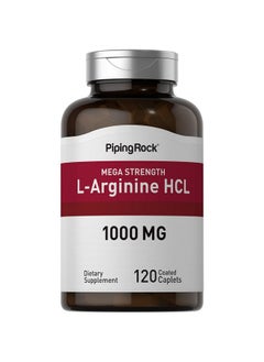 Piping Rock L Arginine Hcl 1000 Mg ; 120 Caplets ; Mega Strength Supplement ; Vegetarian Non Gmo Gluten Free  - Image 1