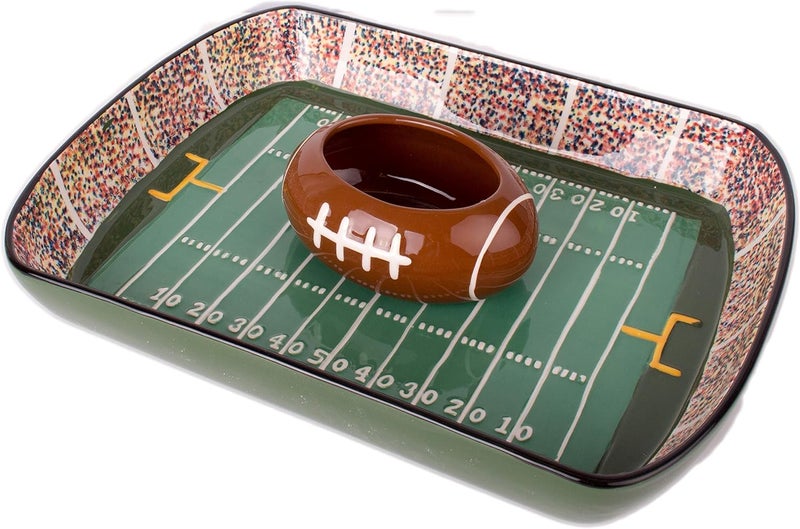 BURTON Football Stadium Chip And Dip Sports Serving Set - Image 1