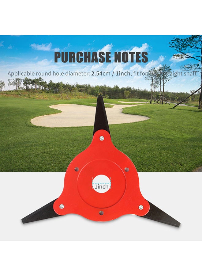 NIBEMINENT 5-Leaves Outdoor Lawn Mower Head Grass Weed Trimmer Red/Black 25.4mm - Image 3