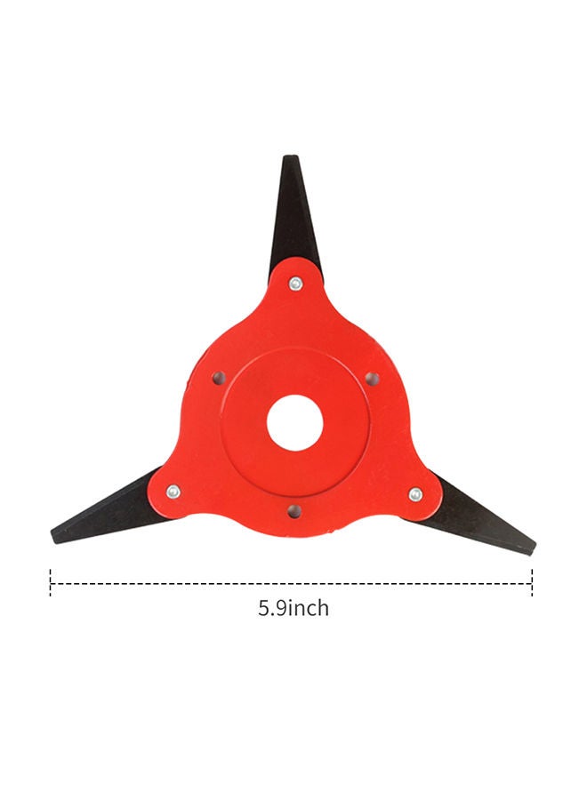 NIBEMINENT 5-Leaves Outdoor Lawn Mower Head Grass Weed Trimmer Red/Black 25.4mm - Image 2