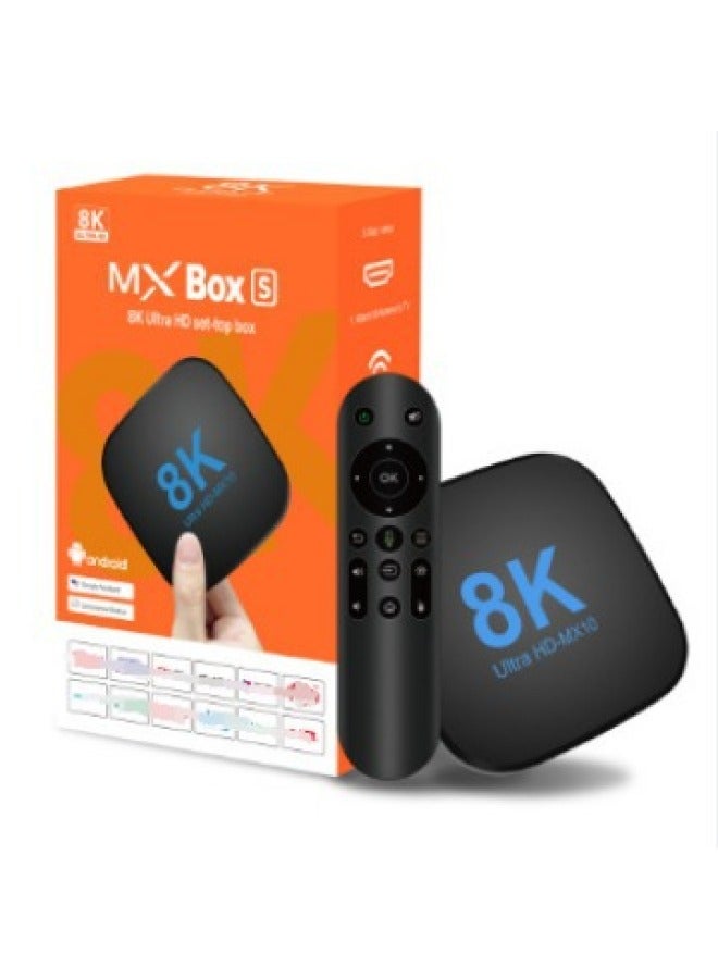MX10-8K Set-top Box Set-top Box Android 13.0ATV Voice Remote Control-Color:British Regulation 4+32  - Image 1