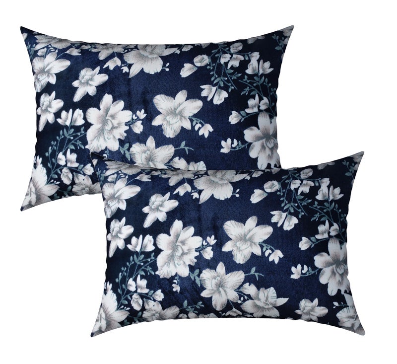 TIB® Premium Flannel Warm bedsheet for Double Bed 90x100 Inch with 2 Pillow Covers, (Flower Blue) - Image 5