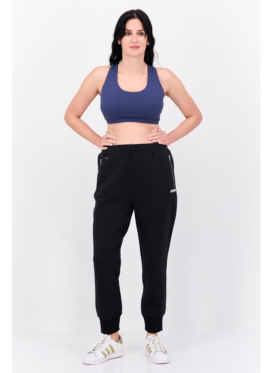 SKECHERS Women Sportwear Fit Embroidered Logo Training Sweatpants, Black  - Image 4