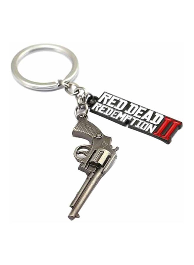 NIBEMINENT Red Dead Redemption 2 Gun Key Chain Black/Silver/White - Image 1