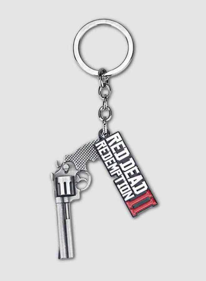 NIBEMINENT Red Dead Redemption 2 Gun Key Chain Black/Silver/White - Image 2