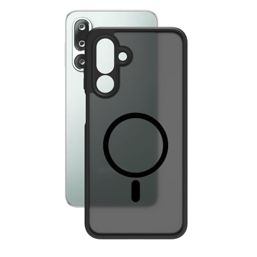 RIGGEAR Shockproof Sleek Hybrid Armor Magnetic Back Cover Case Compatible with MagSafe Accessories for Samsung Galaxy M36 5G / F36 5G (Smoke Black Matte PC + Black TPU Bumper) - Image 5