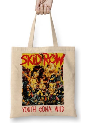 Baskı Dükkanı Print Shop Skid Row Cartoon Tote Bag Long Handle 