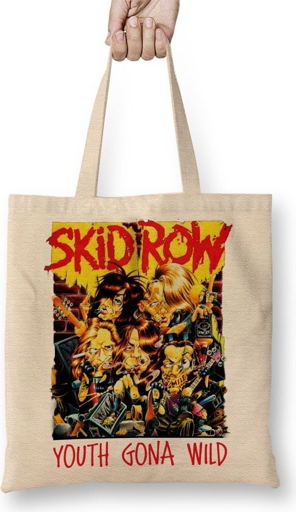 Baskı Dükkanı Print Shop Skid Row Cartoon Tote Bag Long Handle