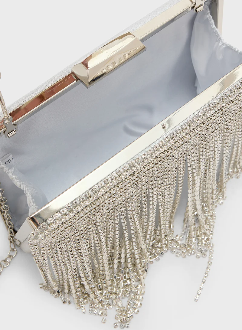 Ella Limited Edition Tassel Detail Diamante Clutch Bag
