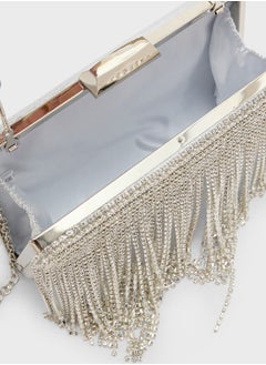Ella Limited Edition Tassel Detail Diamante Clutch Bag  - Image 5