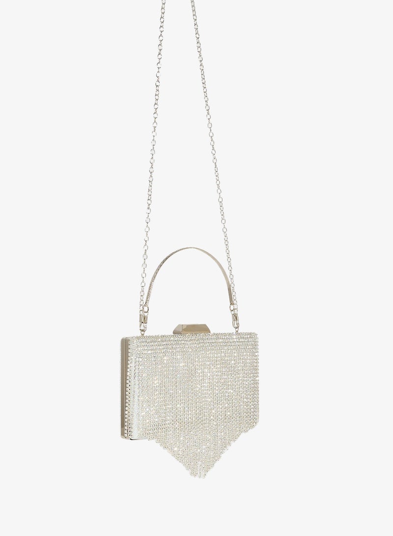 Ella Limited Edition Tassel Detail Diamante Clutch Bag - Image 3