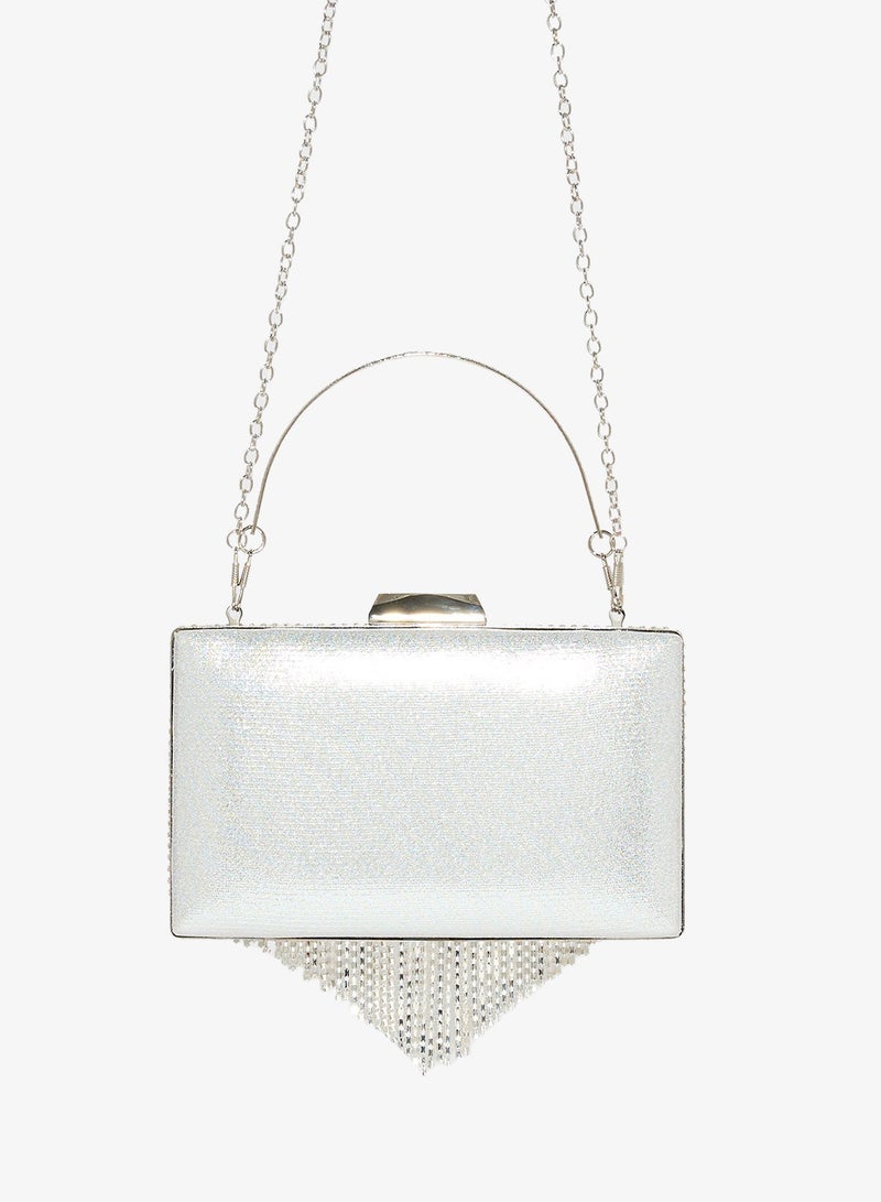 Ella Limited Edition Tassel Detail Diamante Clutch Bag - Image 2