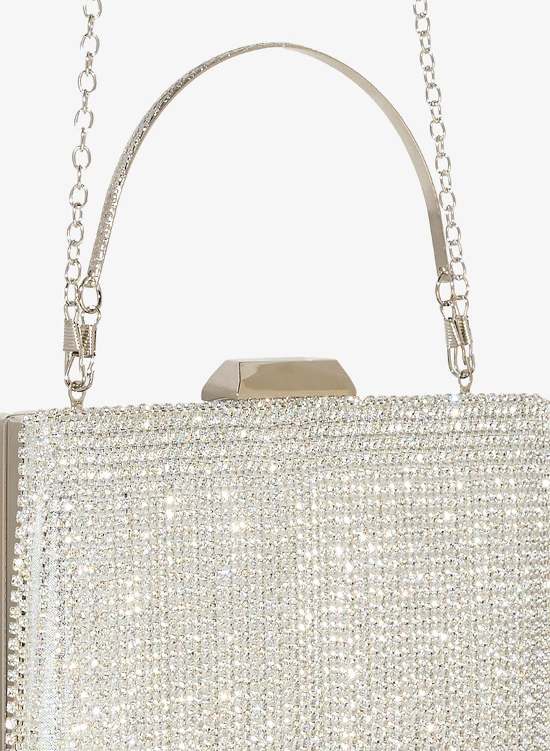 Ella Limited Edition Tassel Detail Diamante Clutch Bag - Image 4
