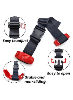 RATSAW Car Seat Belt Adjuster for Kids Universal Car Seat Strap Belt Clip Anti Collision Retainer for Shoulder and Neck Protection Travel Driving Protection for Baby Girl Women Red  - Image 4
