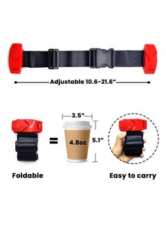 RATSAW Car Seat Belt Adjuster for Kids Universal Car Seat Strap Belt Clip Anti Collision Retainer for Shoulder and Neck Protection Travel Driving Protection for Baby Girl Women Red  - Image 3