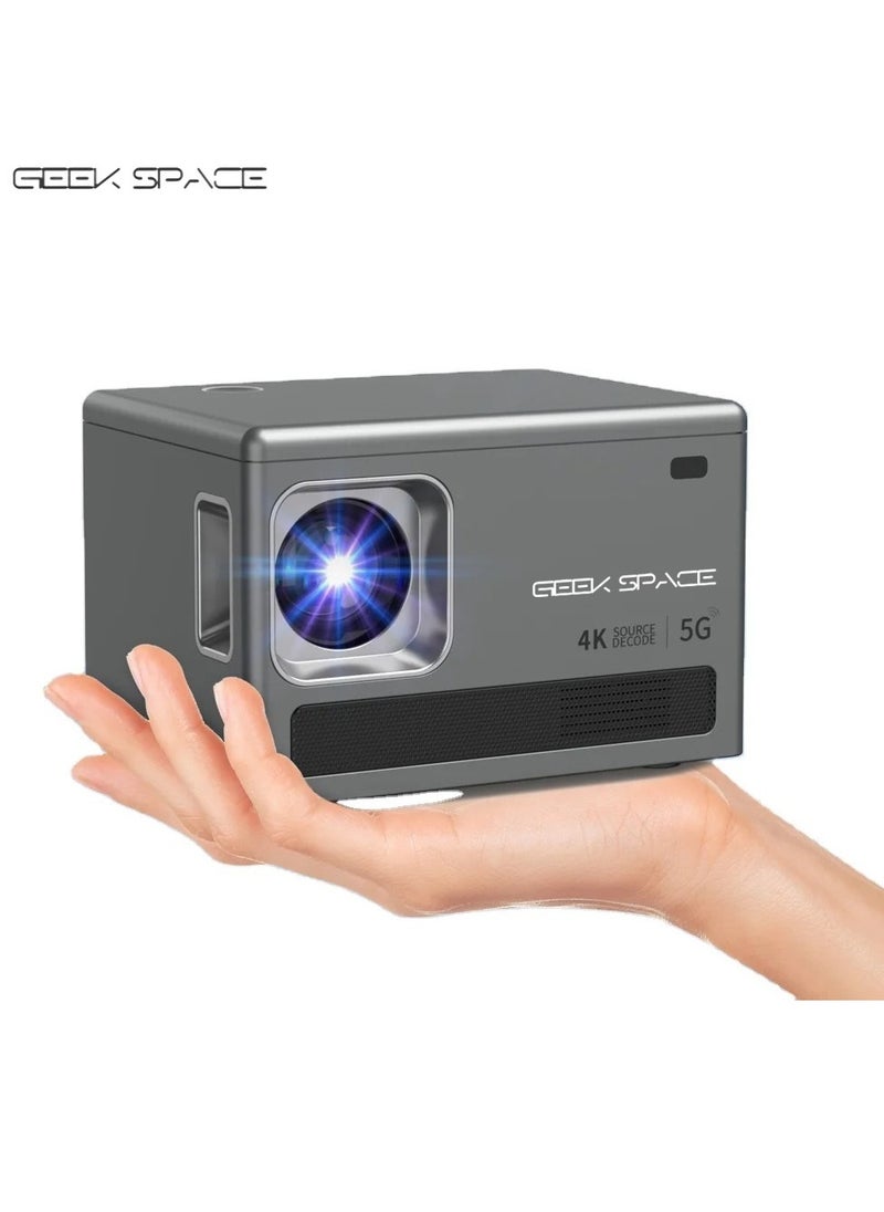 المهوس الفضاء أفضل جهاز عرض ذكي 4K مع 5G واي فاي بلوتوث المحمولة في الهواء الطلق وداخل جهاز عرض فيلم لاسلكي متوافق مع دائرة الرقابة الداخلية / الروبوت / هدمي / التلفزيون عصا  - Image 1