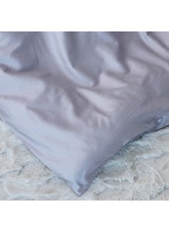 DANUBE HOME Serene 3 - Pieces Cotton Super King Duvet Cover Set - Grey - 260x220 cm 50x75 cm | 100% Cotton - 300 Thread Count Quilt Cover Comfortable Bedding Cover For Bedroom  - Image 1