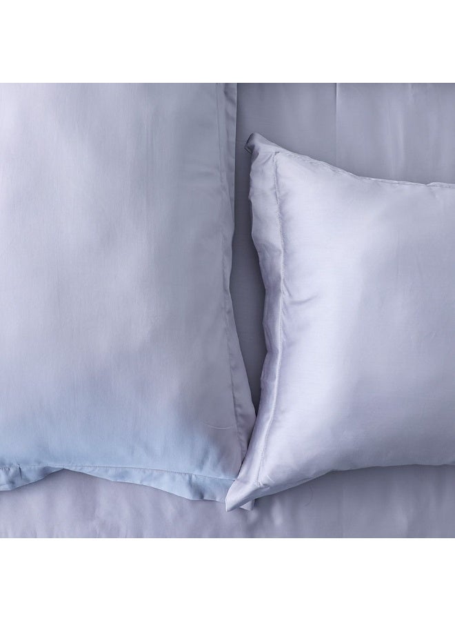 DANUBE HOME Serene 3 - Pieces Cotton Super King Duvet Cover Set - Grey - 260x220 cm 50x75 cm | 100% Cotton - 300 Thread Count Quilt Cover Comfortable Bedding Cover For Bedroom - Image 5