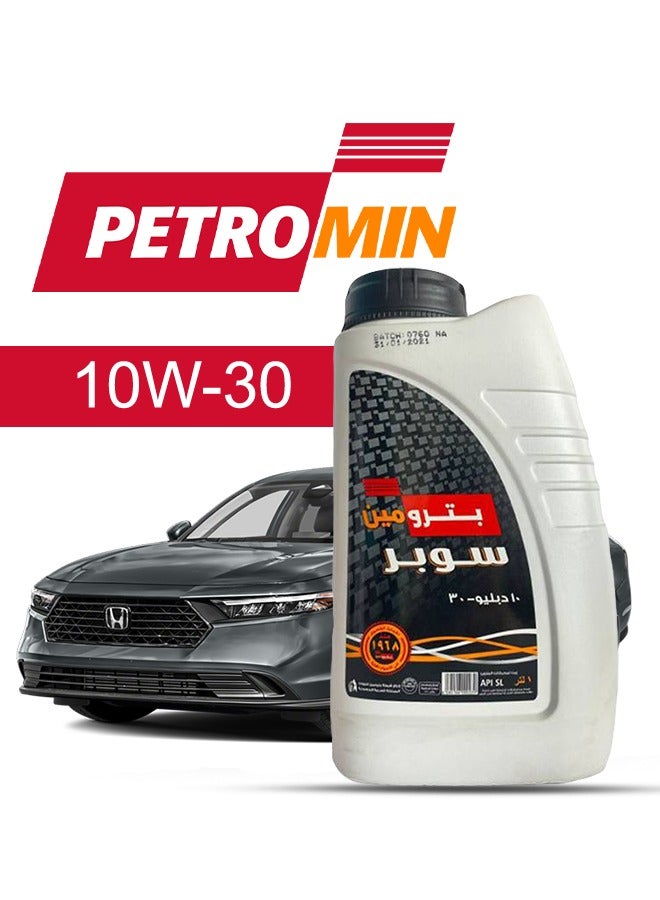 Petromin Engine Oil – For HONDA Accord V4 2.4 2024 - 2012, 5 Liter,  10w30 Petromin - With Engine Oil Filter -  2012 2013 2014 2015 2016 2017 2018 2019 2020 2021 2022 2023 2024
