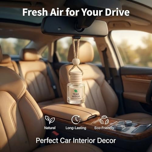 Vietora EudLuxury Car Air Freshener 4-Pack, Hanging Essential Oil Car Diffuser for Rearview Mirror, Long Lasting Aesthetic Auto Decor Accessories (Lavender, Rose, Oud Wood, Amber) - Image 5
