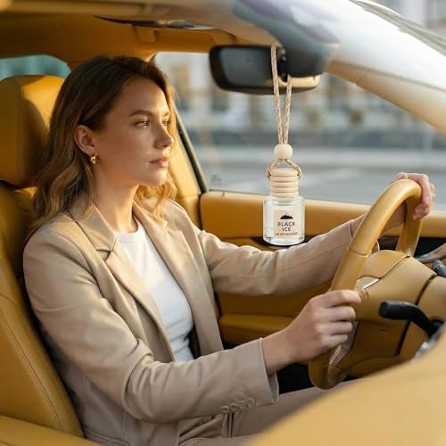 Vietora EudLuxury Car Air Freshener 4-Pack, Hanging Essential Oil Car Diffuser for Rearview Mirror, Long Lasting Aesthetic Auto Decor Accessories (Lavender, Rose, Oud Wood, Amber) - Image 4