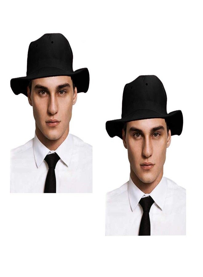 V3E Men's Cricket Umpire hat/Cap for All Sports rellated Activities (Black)-(Pack of 02) - Image 1