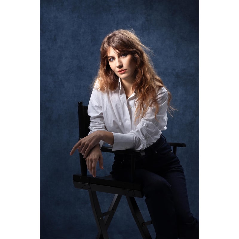 UrcTepics 8Ã—10 ft Denim Blue Fabric Photo Backdrops, Classic Abstract Texture Backdrop for Headshots and Portraits, Vintage Photography Background for Studio and Events - Image 4