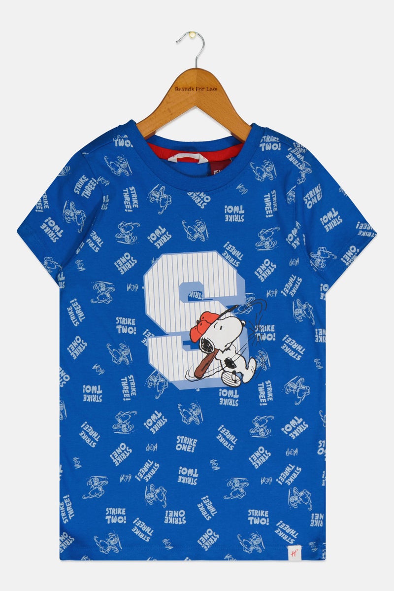 Hamleys Toddlers Boy Graphic Print Short Sleeve T-Shirt, Blue - Image 3