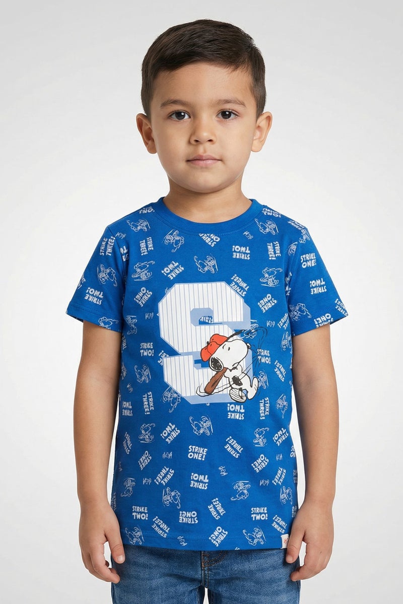 Hamleys Toddlers Boy Graphic Print Short Sleeve T-Shirt, Blue - Image 1