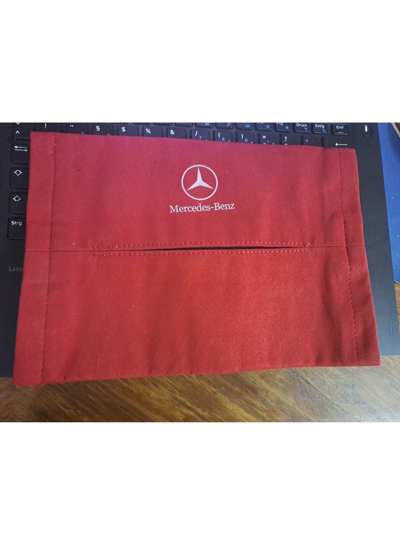 High-quality red Alcontra tissue box with car brand logo - Image 3