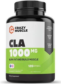 Keto Friendly CLA Supplements - 120 Non-Stimulant Weight Loss Supplement Softgels (CLA 1000mg High Potency) - NonGMO Conjugated Linoleic Acid Safflower Oil Diet Pills for Women and Men