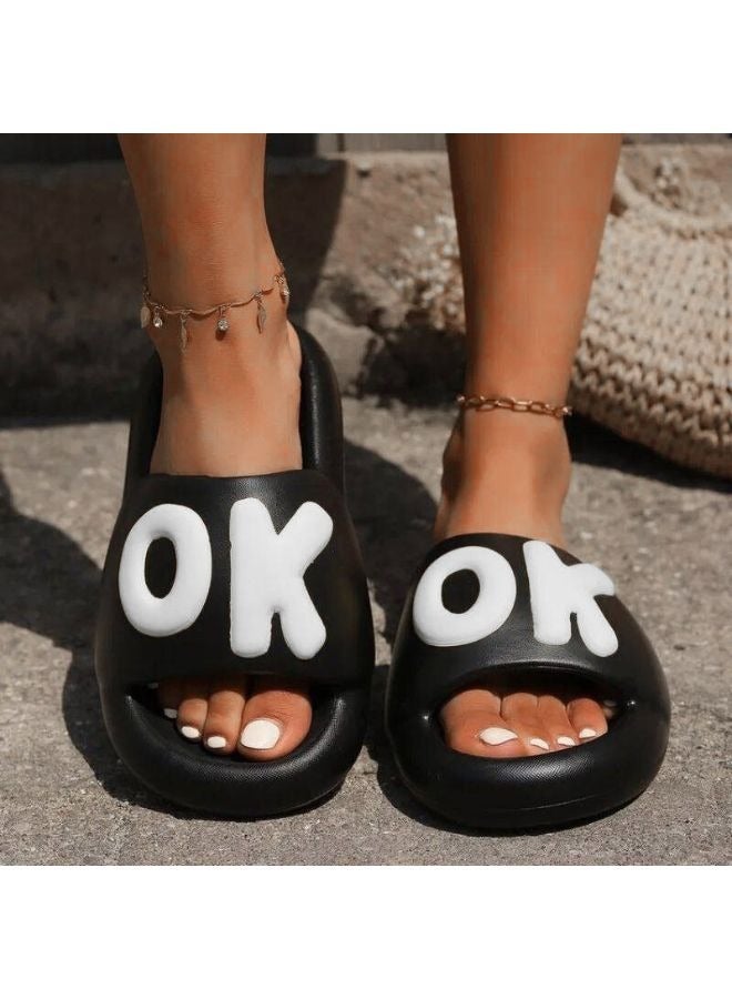 OK Women’s Slippers – Black, Lightweight EVA, Non‑Slip & Comfortable  - Image 1