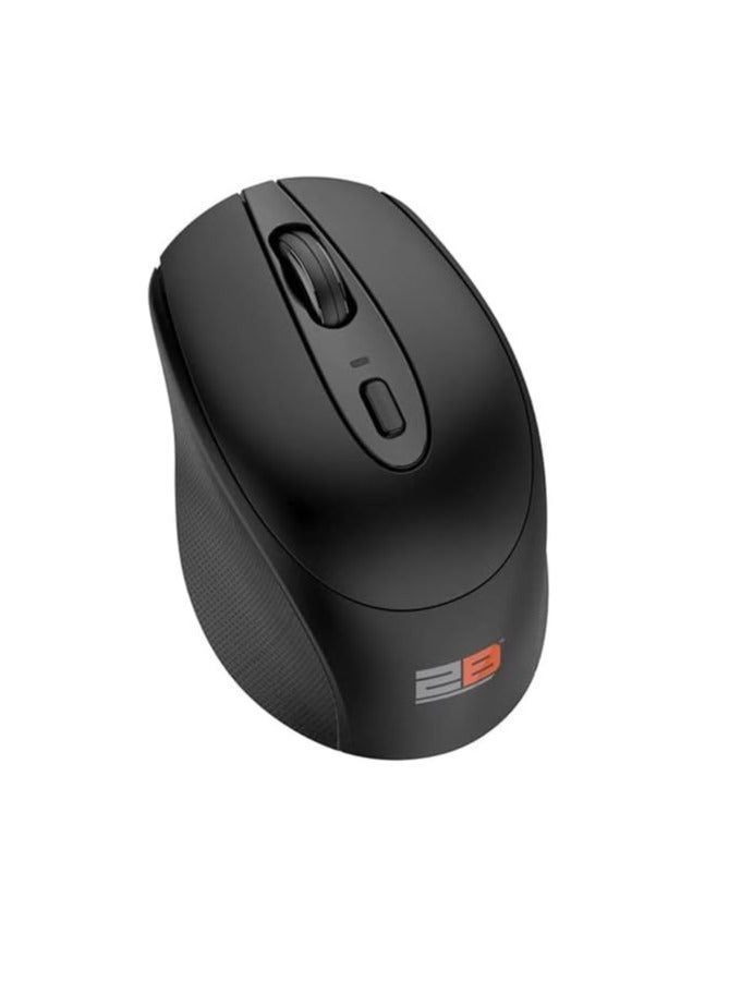 2B 2B (MO186) Dual Mode Bluetooth 2.4GHz Mouse 800-1200 - 1600-2400 DPI with Rechargeable Battery - Black  - Image 4