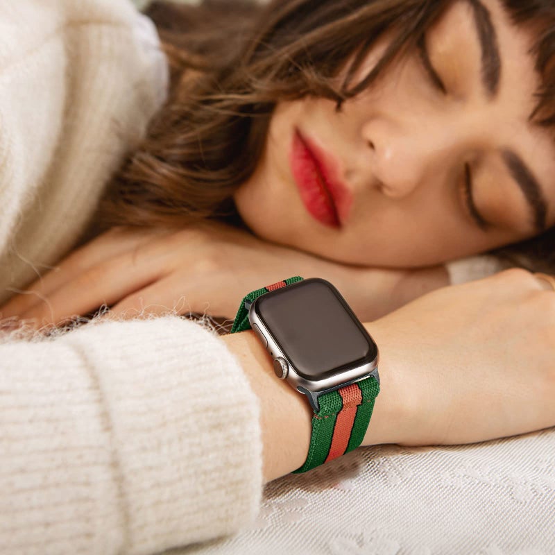 CCnutri 4 Pack Stretchy Solo Loop Compatible with Apple Watch Band 38mm 40mm 41mm 42mm 44mm 45mm 46mm 49mm Women Men, Sport Nylon Elastic Straps Braided Wristbands for iWatch Series 10 9 8 7 6 5 4 7 Ultra SE - Image 5